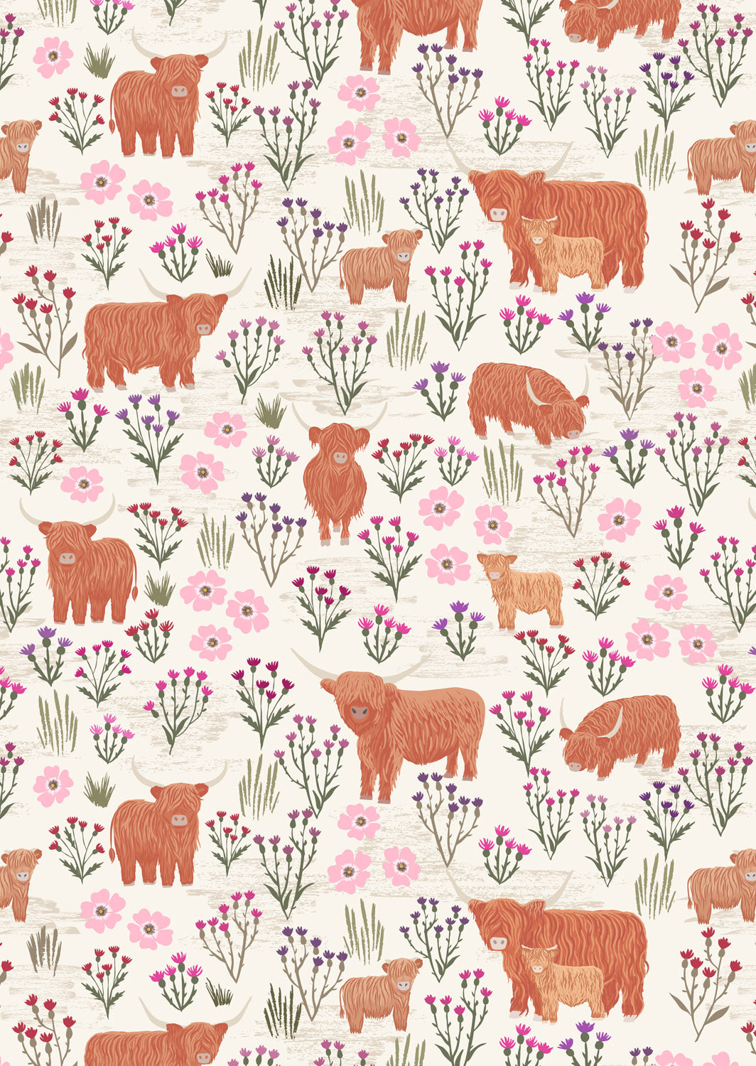 Lewis Irene Celtic Summer Meadow Highland Cream A987A quilting cotton