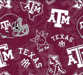 Texas A&M Aggie themed fabric half-yard precut bundle