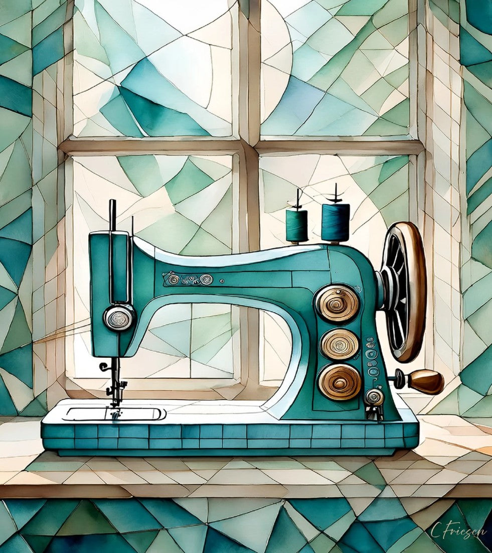 Quiltberry Farm Miss June Machine Pageant Collection greeting card