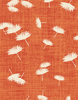 Benartex Windy Day Orange Wishflower quilting cotton