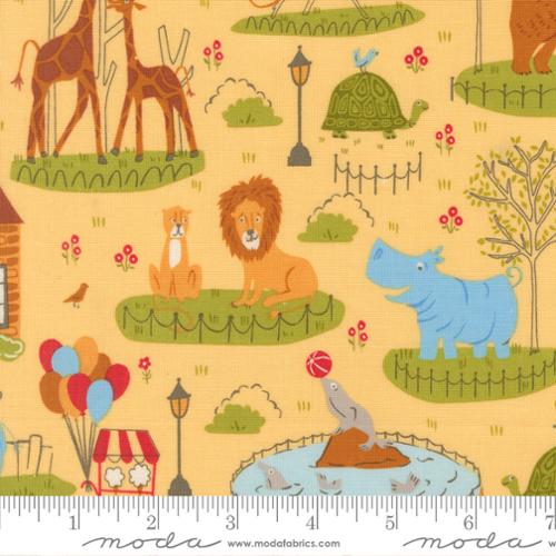 Moda Animal Park Fun Banana 20960 19 multicolor zoo quilting cotton
