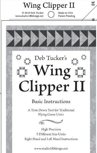 Studio 180 Design Wing Clipper II precision quilting ruler by Deb Tucker