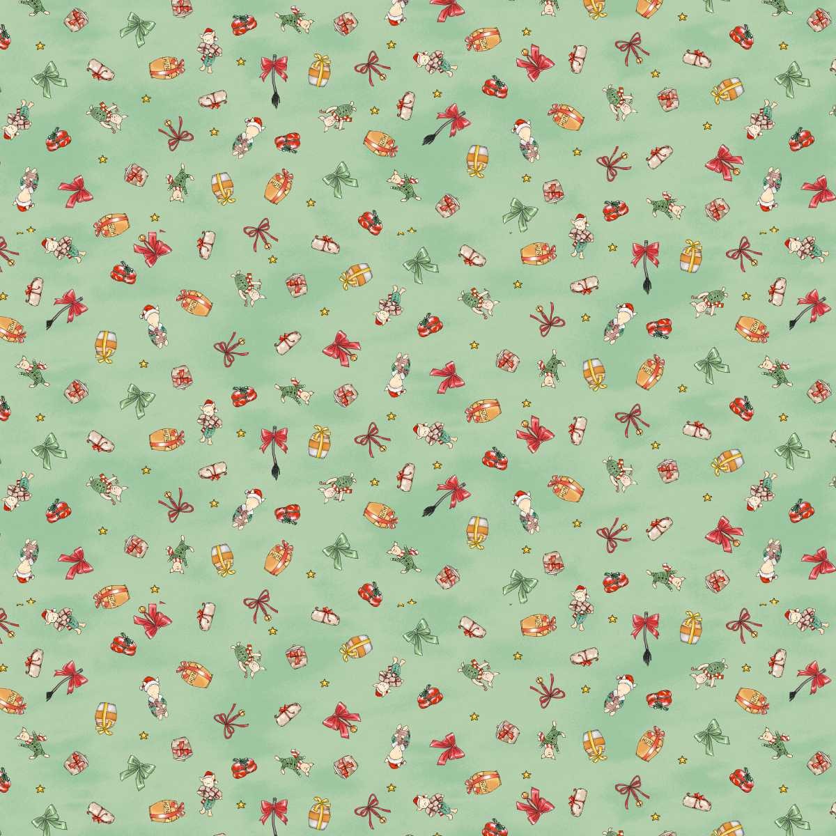 Studio E - 9103-68 Light Green || Christmas at Pooh Corner