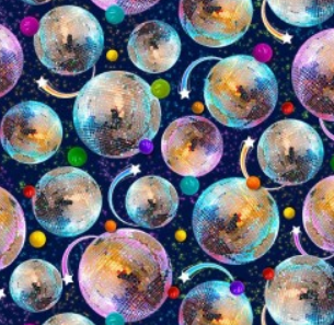 Michael Miller - Retro Skate Night - Disco Nights - DDC12949-BLAC-D