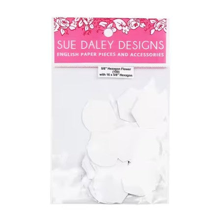 5/8in Hexagon Flower Petal Paper Pieces for EPP