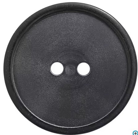 Nylon Round Button 23mm Black 4 piece