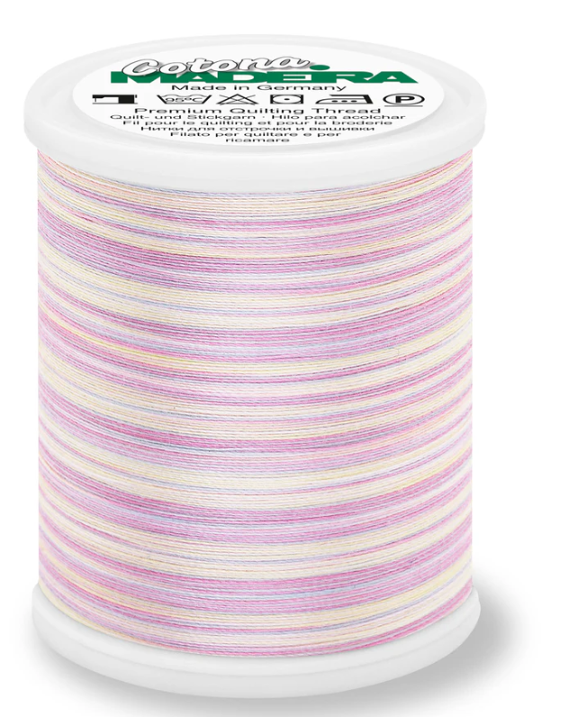 Spool of Madeira Cotona 30wt 100% cotton thread in Soft Ice, color 505