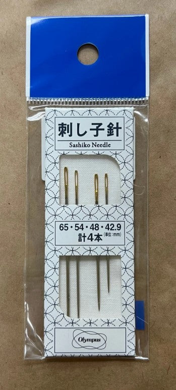 Japanese embroidery sashiko quilting needles 4pcs Olympus Japan notion