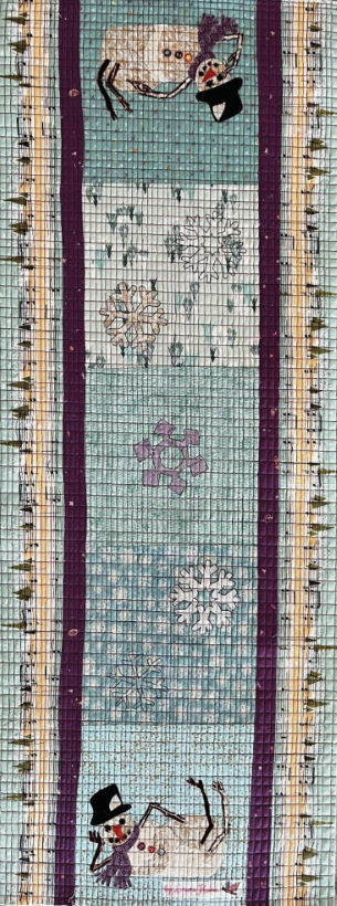 Snowman Table Runner Collage Kit by Laura Heine