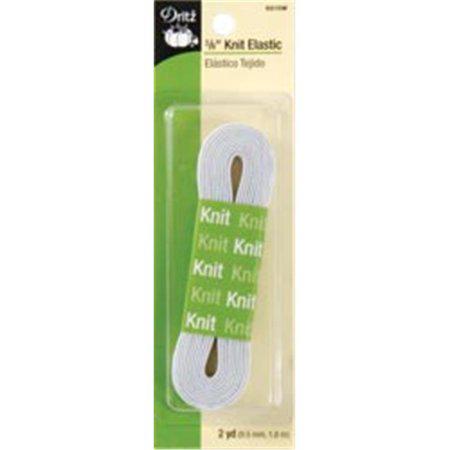 Dritz knit elastic 3/8 inch 2 yards white sewing notion