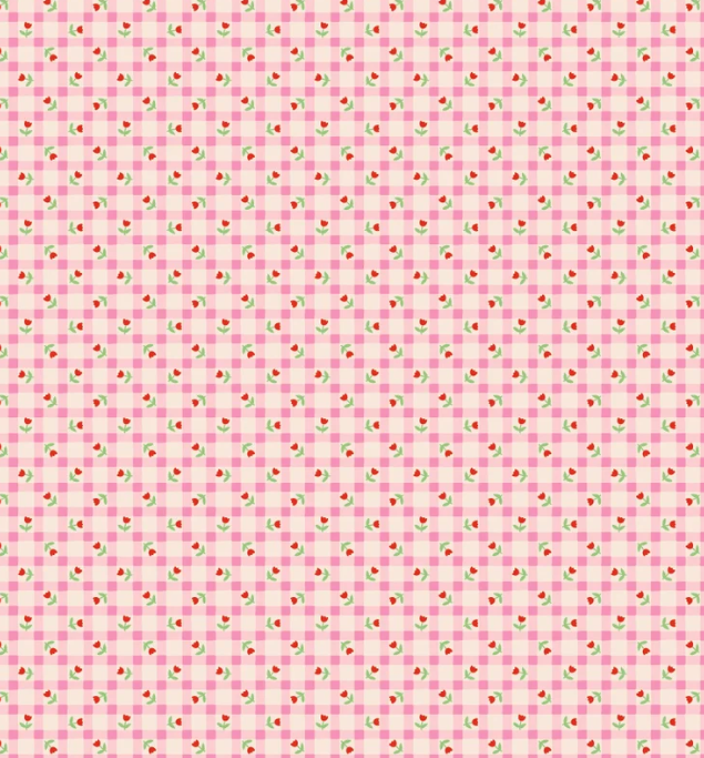 Poppie Cotton - Bluebells & Buttercups - Tulip Kisses Pink