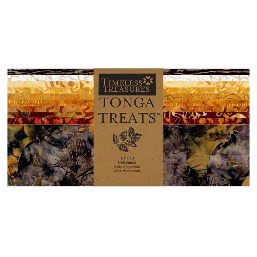 Timeless Treasures - Tonga Treats 42 pc 10" squares - Ember