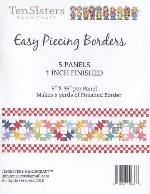 Ten Sisters EasyPiecing border panels 5-pack 1-inch finished