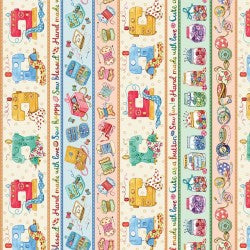 Michael Miller Sew Pretty Stripe novelty quilting fabric