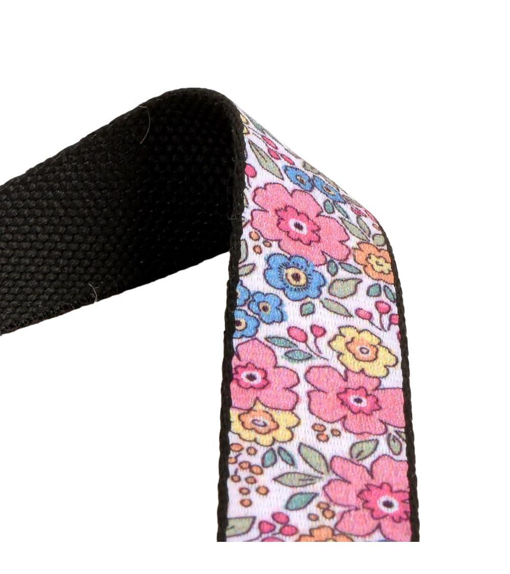 Mymercerie flower strap 30mm white decorative woven webbing