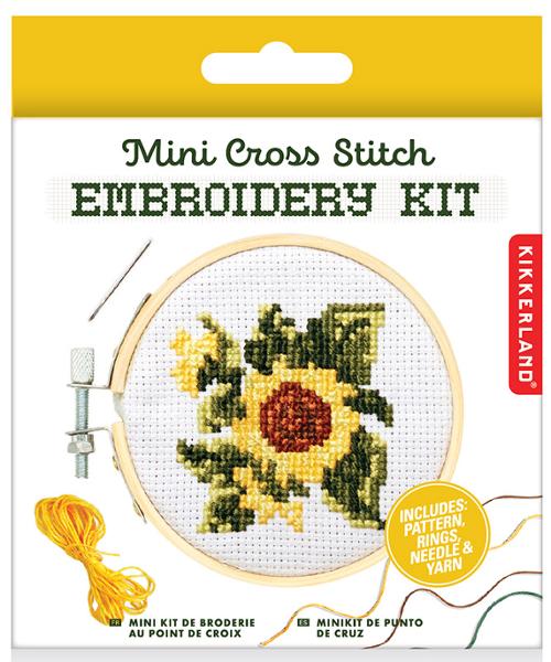 Mini Cross Stitch Embroidery Kit - Sunflower Kit
