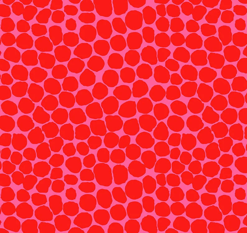 Kaffe Fassett Jumble Ruby Red quilting cotton