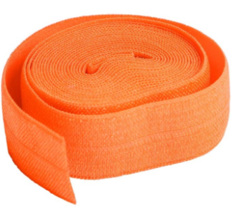 ByAnnie 20mm Fold-Over Elastic pumpkin 2-yard package for bag making