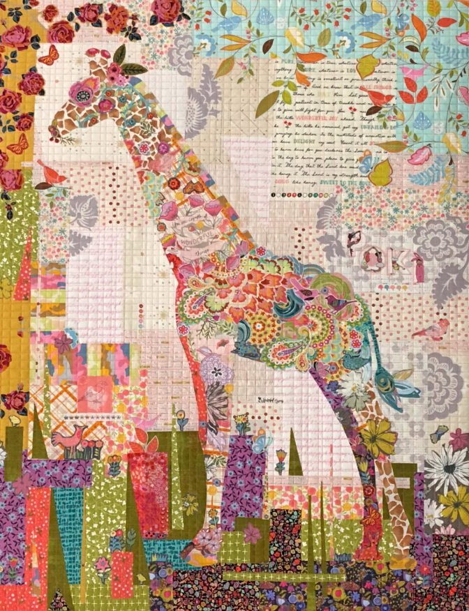 Laura Heine Poki Mini Giraffe Collage Kit fusible applique quilting