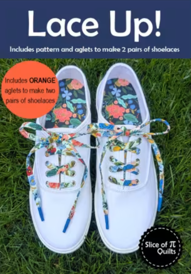 Lace Up Pattern With Orange Aglets