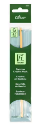 Bamboo Crochet Hook Takumi Size G 4.0mm