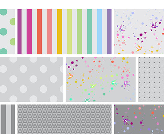 Tula Pink-True Colors - Design Roll Gray