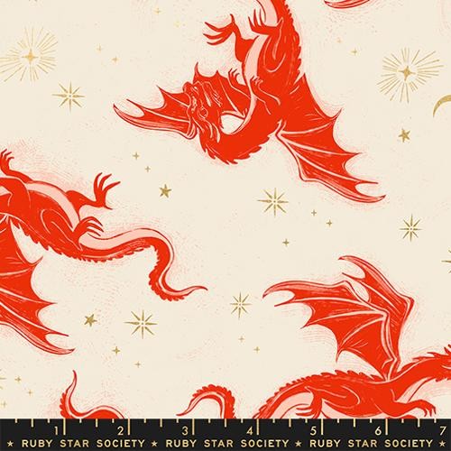 Moda - Ruby Star - Sarah Watts - Fireglow Metallic Dark Ruby RS2131 11M