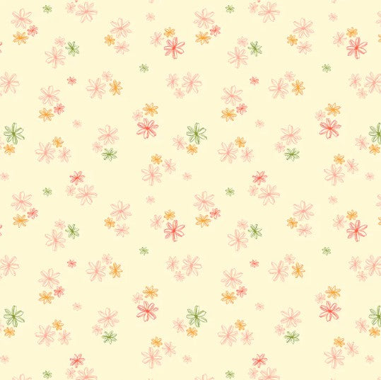 Windham Lush Life Dappled Daisies Ivory 54717-3 quilting cotton