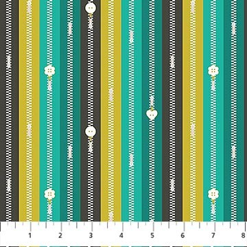 Figo - Bits And Bobs - Zippers Teal