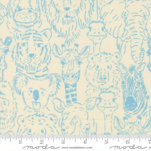 Moda Animal Park Fun Dove 20962 11 grey zoo quilting cotton