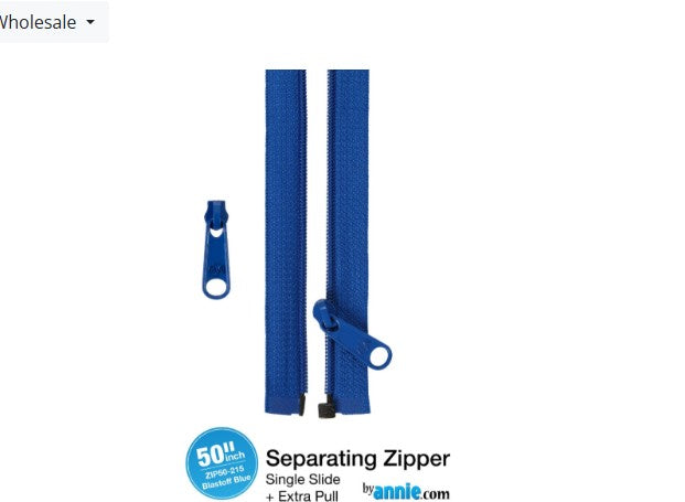 ByAnnie 50in zipper blastoff blue bag making notion