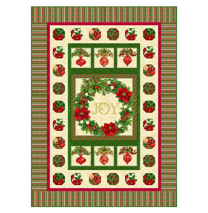 Northcott - Ornaments & Wreath PTN3622 Quilt Pattern