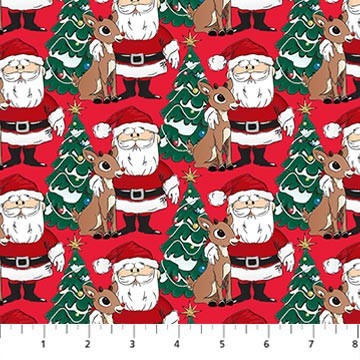 Northcott - Rudolph The Red-Nosed Reindeer - Santa Red RD1003-24