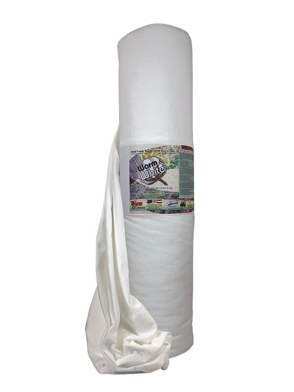 Warm and White Cotton Batting 90 inch wide by the yard quilting batting