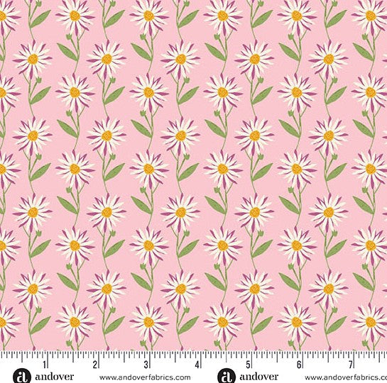 andover-Pink Daisy Dream 1624E Flourish by Alexandra Bordallo