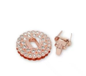 Crystal Turn Lock Rose Gold magnetic bag closure hardware