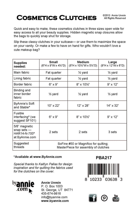 Cosmetics Clutches - Pattern