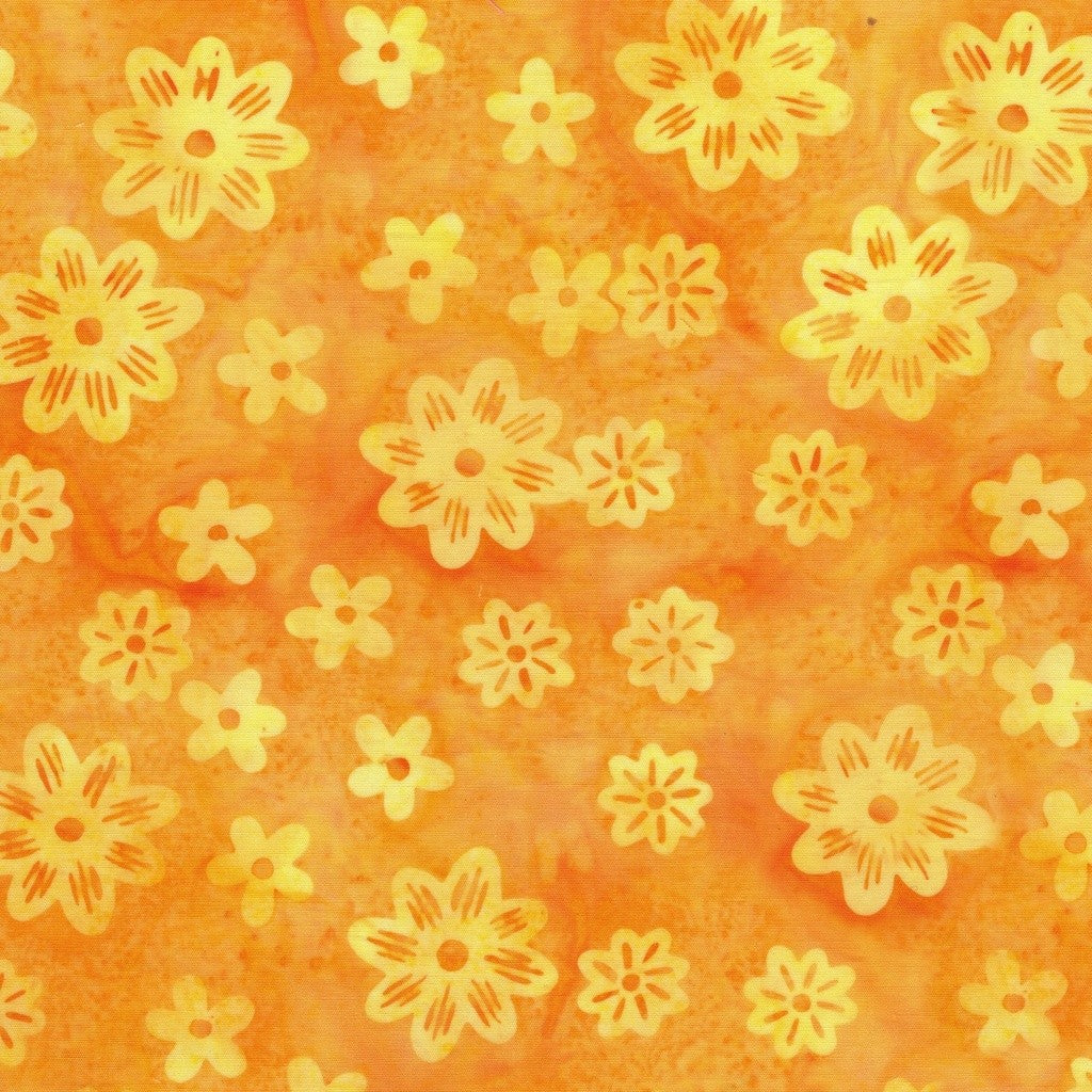 Lumin Fabrics - Kate Colleran - Spring Fling - Scattered Flowers - Orange Daffodil