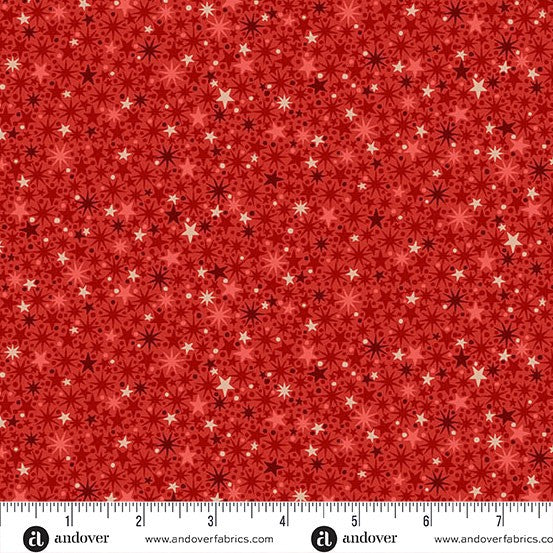 Andover - Makower UK - Nutcracker - Twinkle Red 225-R