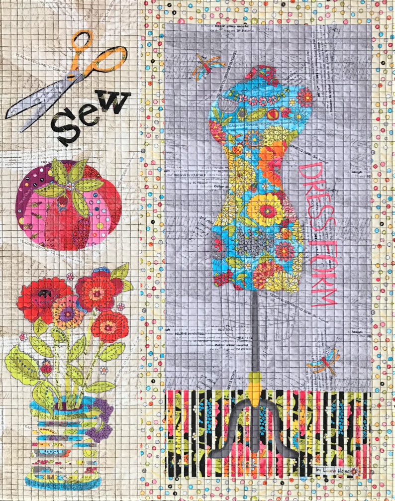Sew Happy Collage Fabric Kit