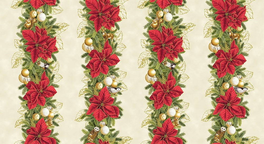 Robert Kaufman - Holiday Flourish - Forest Glen - SRKM-23699-84 CREAM