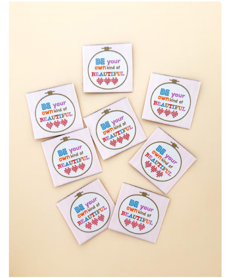 Minki Kim Own Kind woven fabric labels for handmade projects