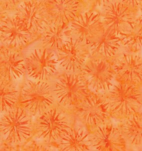 Island Batik Colorburst Dandelion orange tangerine batik fabric