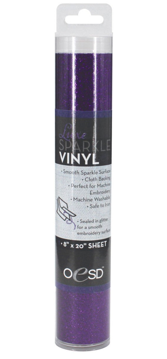 OESD Luxe Sparkle Vinyl Purple metallic vinyl for embroidery