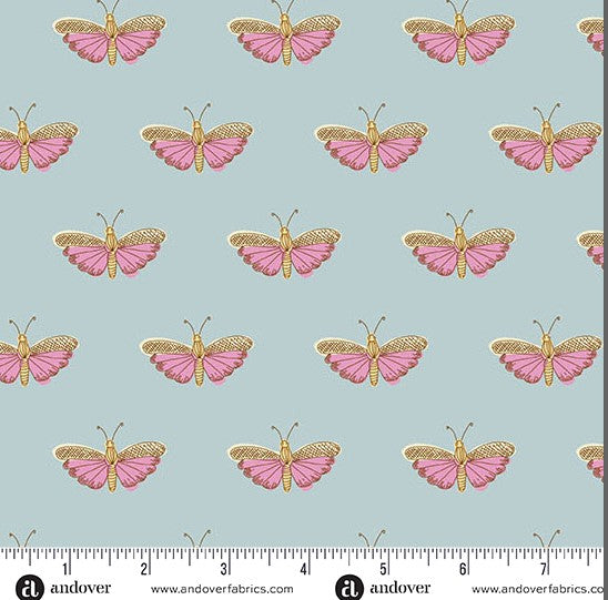 andover-Blue Chrysalis 1626B Flourish by Alexandra Bordallo