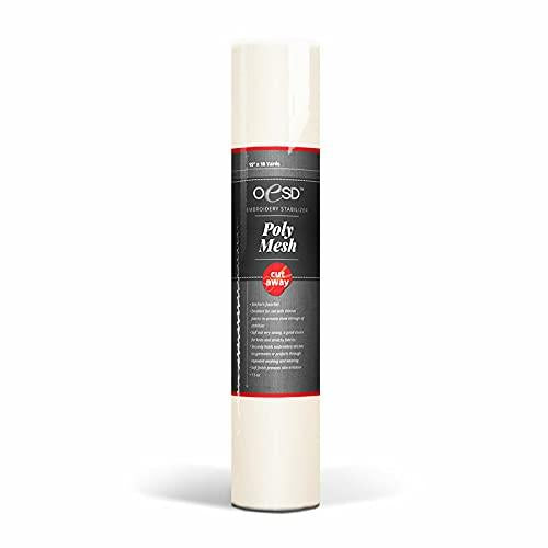 Polymesh cut-away white embroidery stabilizer 15 inch x 10 yards notion