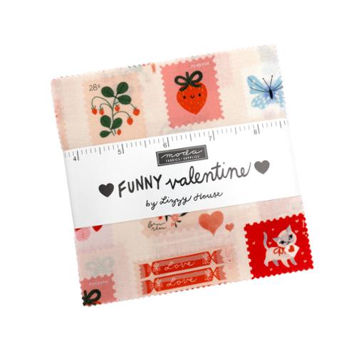 Moda Funny Valentine Charm Pack 5in squares precut