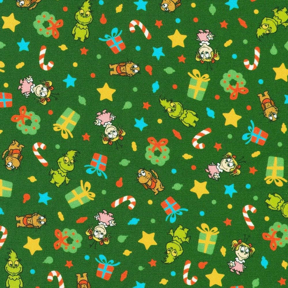 Robert Kaufman - Little Grinch - ADED-23877-7 GREEN