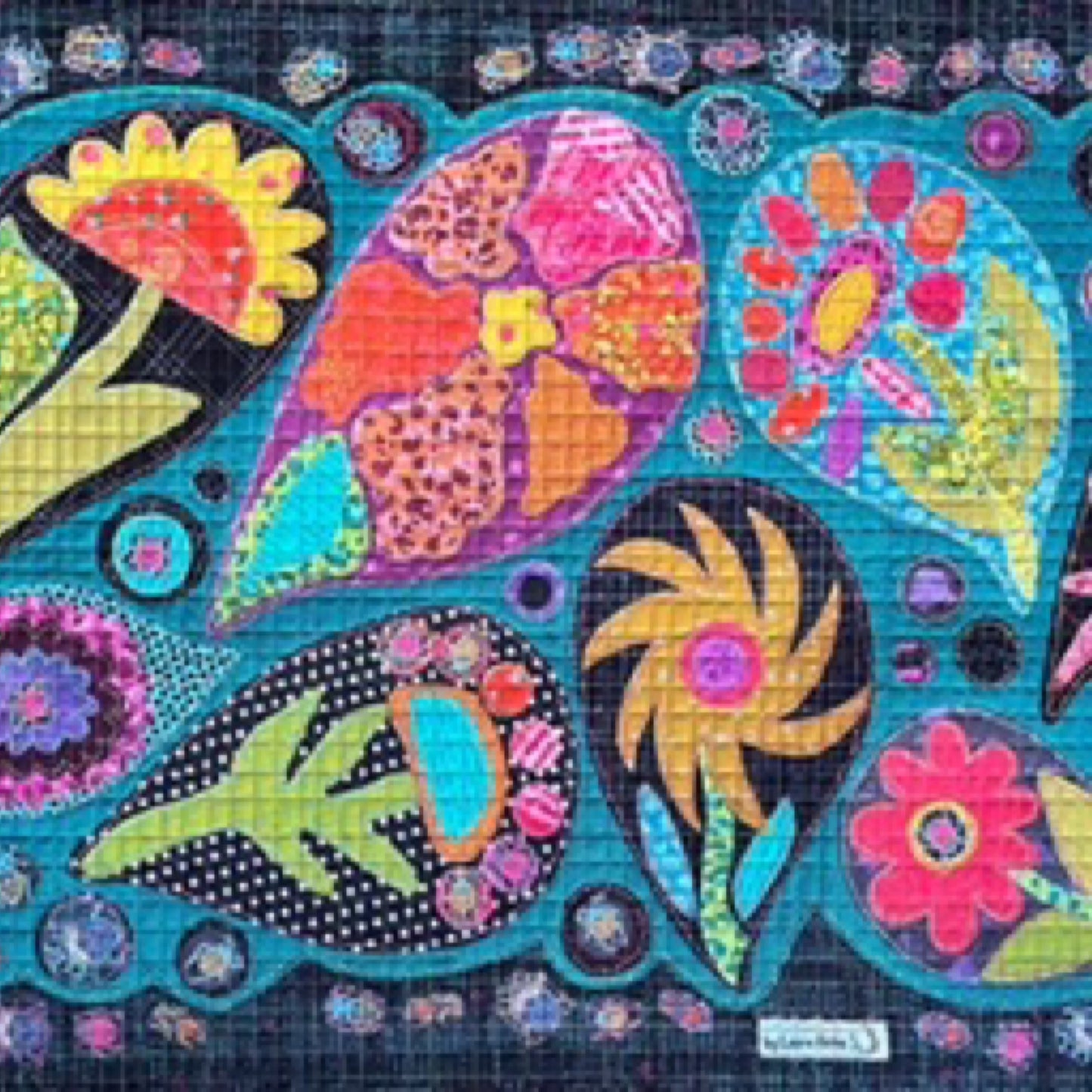 Paisley Party Runner Collage Kit by Laura Heine quilting kit