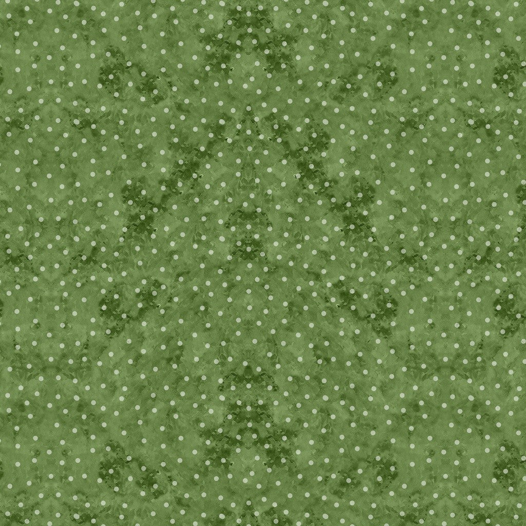 White Owl Textiles - Snowy Greetings - Susan Winget - W105-038-665 / Dots-Green